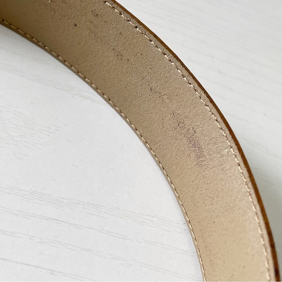 Salvatore Ferragamo lime green croc embossed leather tonal Gancini belt - Picture 9 of 11